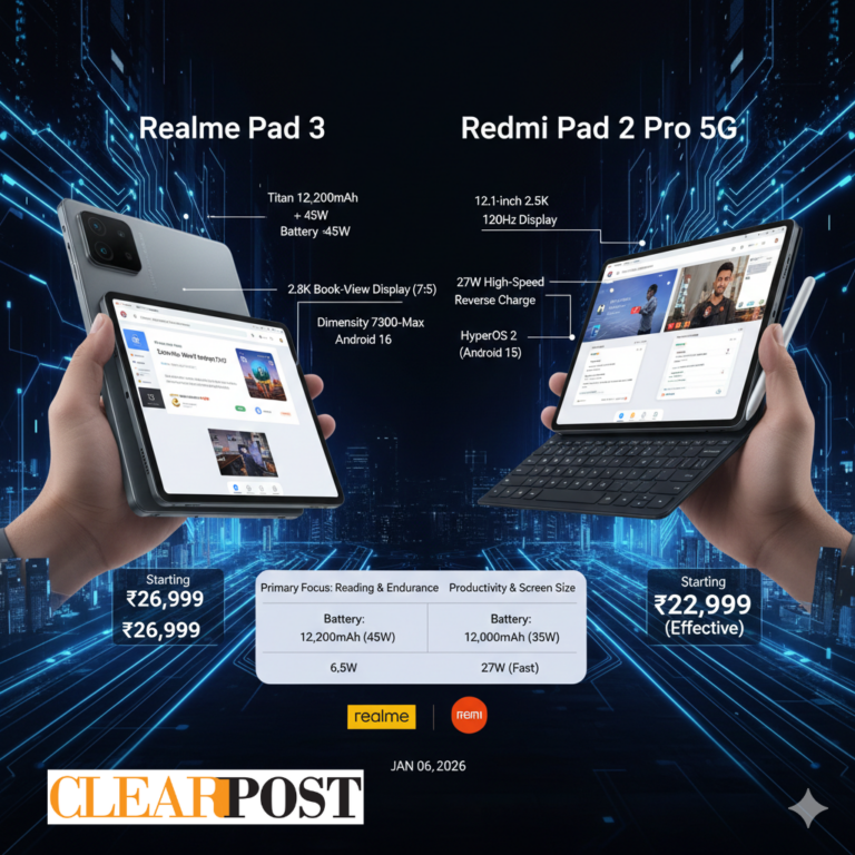 Realme Pad 3 and Redmi Pad 2 Pro 5G Tablets